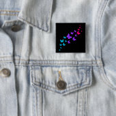 Schöner Schmetterling Androgynous Pride Design Button (Beispiel)