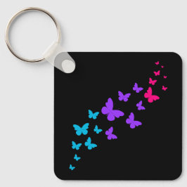 Schöner Schmetterling Androgynous Pride Design Schlüsselanhänger