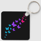 Schöner Schmetterling Androgynous Pride Design Schlüsselanhänger (Rückseite)