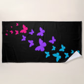 Schöner Schmetterling Androgynous Pride Design Strandtuch (Vorderseite)