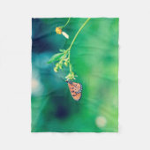 Schöner Schmetterling auf Blume #2 Fleecedecke (Vorderseite)