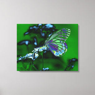 Schöner Schmetterling auf Blume 2 Leinwanddruck