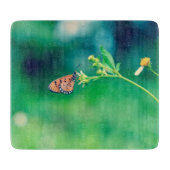 Schöner Schmetterling auf Blume #2 Schneidebrett (Vorderseite)