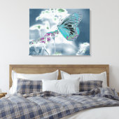 Schöner Schmetterling auf Blume Leinwanddruck (Insitu (Schlafzimmer))