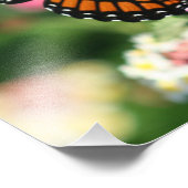 Schöner Schmetterling auf der Blume Lantana Fotodruck (Ecke)