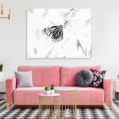 Schöner Schmetterling auf der Blume - Schwarz und  Leinwanddruck (Insitu (Wohnzimmer))