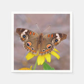 Schöner Schmetterling auf der Gelben Blume Serviette (Vorderseite)