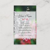 Schöner Schmetterling auf der Roten Blume Visitenkarte (Rückseite)