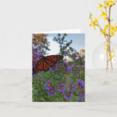 Schöner Schmetterling auf Maisblumen Karte (Gelbe Blume)