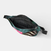 Schöner Schmetterling auf rosa Blume Bauchtasche (Offen)