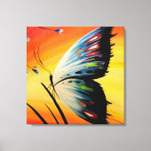 Schöner Schmetterling bei Sonnenaufgang Leinwanddruck (Vorderseite)