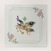 Schöner Schmetterling, beige Hintergrund Puzzle (Horizontal)