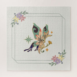 Schöner Schmetterling, beige Hintergrund Puzzle