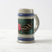 Schöner Schmetterling Bierglas (VorderseiteRechts)