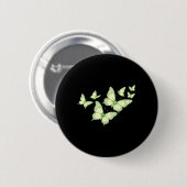 Schöner Schmetterling Grüner Schmetterling Liebhab Button (Vorne & Hinten)
