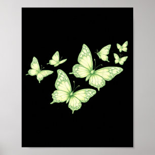 Schöner Schmetterling Grüner Schmetterling Liebhab Poster