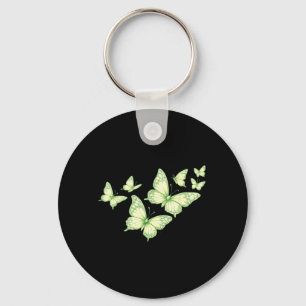 Schöner Schmetterling Grüner Schmetterling Liebhab Schlüsselanhänger
