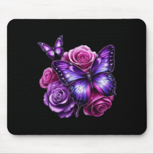 Schöner Schmetterling Lila Rose Schmetterlingslieb Mousepad