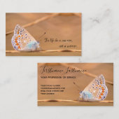 Schöner Schmetterling mit motivierend Anführungsbu Visitenkarte (Vorne/Hinten)