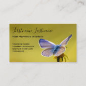 Schöner Schmetterling mit motivierend Anführungsbu Visitenkarte (Rückseite)