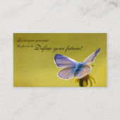 Schöner Schmetterling mit motivierend Zitat Visitenkarte (Vorderseite)