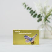 Schöner Schmetterling mit motivierend Zitat Visitenkarte (Stehend Vorderseite)