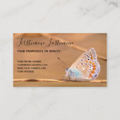 Schöner Schmetterling mit motivierend Zitat Visitenkarte (Rückseite)