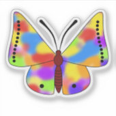 Schöner Schmetterling mit Regenbogenflügeln Aufkleber (Vorderseite)