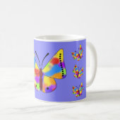 Schöner Schmetterling mit Regenbogenflügeln Kaffeetasse (VorderseiteRechts)