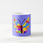 Schöner Schmetterling mit Regenbogenflügeln Kaffeetasse (Mittel)