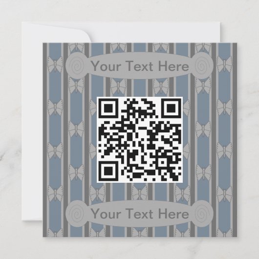Schöner Schmetterling QR-Code Einladung (Vorderseite)
