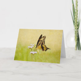 Schöner Schmetterling und Blume Art Scripting Card Karte