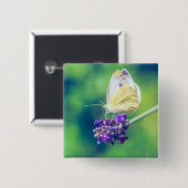 Schöner Schmetterlings-lila Button (Vorne & Hinten)