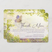 Schöner Schmetterlingsgarten Freude Danke Karte (Vorne/Hinten)