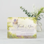 Schöner Schmetterlingsgarten Freude Danke Karte (Stehend Vorderseite)