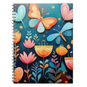 Schöner Schmetterlingsgarten Notizblock (Vorderseite)