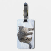 Schöner Schneeleopard Gepäckanhänger (Rückseite vertikal)