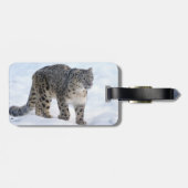 Schöner Schneeleopard Gepäckanhänger (Rückseite horizontal)