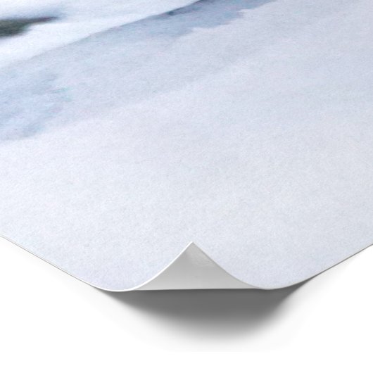 Schöner Schneeleopard Poster (Ecke)