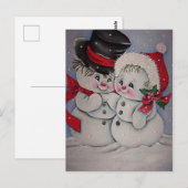 schöner Schneemann Postkarte (Vorne/Hinten)