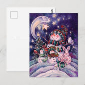 schöner Schneemann Postkarte (Vorne/Hinten)