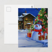 schöner Schneemann Postkarte (Vorne/Hinten)