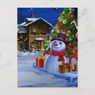 schöner Schneemann Postkarte