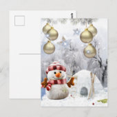 schöner Schneemann Postkarte (Vorne/Hinten)