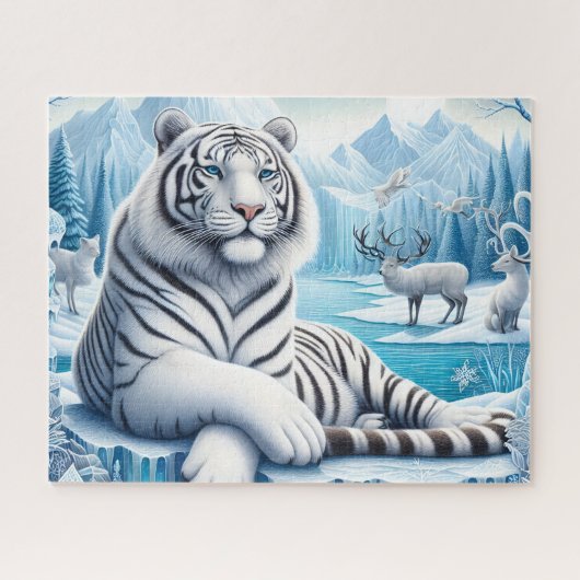 Schöner Schneewhisser Tiger Puzzle (Horizontal)