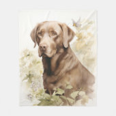 Schöner Schokolade-Labrador Fleecedecke (Vorderseite)