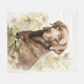 Schöner Schokolade-Labrador Fleecedecke (Vorderseite (Horizontal))