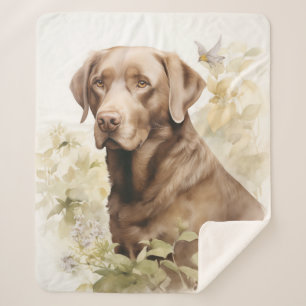 Schöner Schokolade-Labrador Sherpadecke