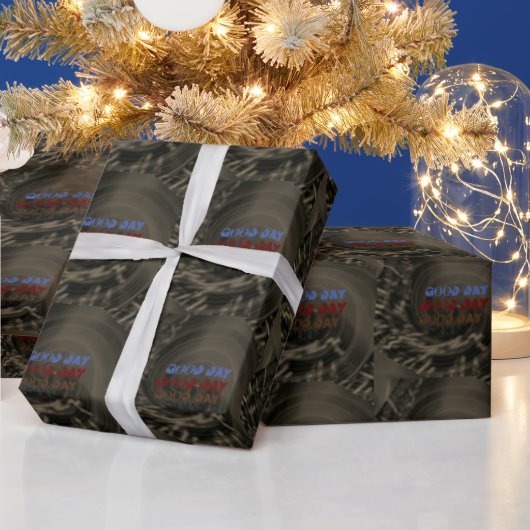 Schöner schöner schöner Tag BLACBK BROWN Wrapping Geschenkpapier (Feiertage)