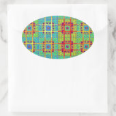 Schöner, schöner südafrikanischer Stammesvektor Ovaler Aufkleber (Tasche)